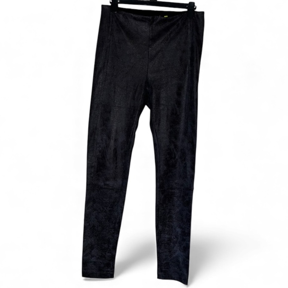 Lysse Women’s Dark Brown Faux Leather High Waisted Leggings Dressy Casual Sz-M - Picture 1 of 6